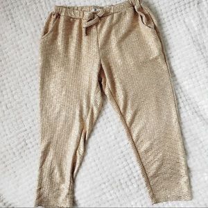 H&M Gold Lamé pants